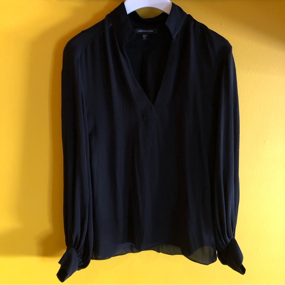 J&C Silk Balloon Sleeve Blouse - Picture 2 of 8